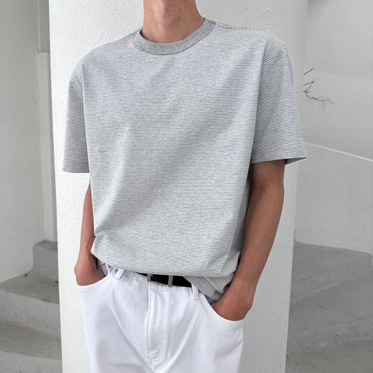 MAGNOLIA Micro Border Tee(GRAY,BLACK,CHARCOAL) 商品画像1/15