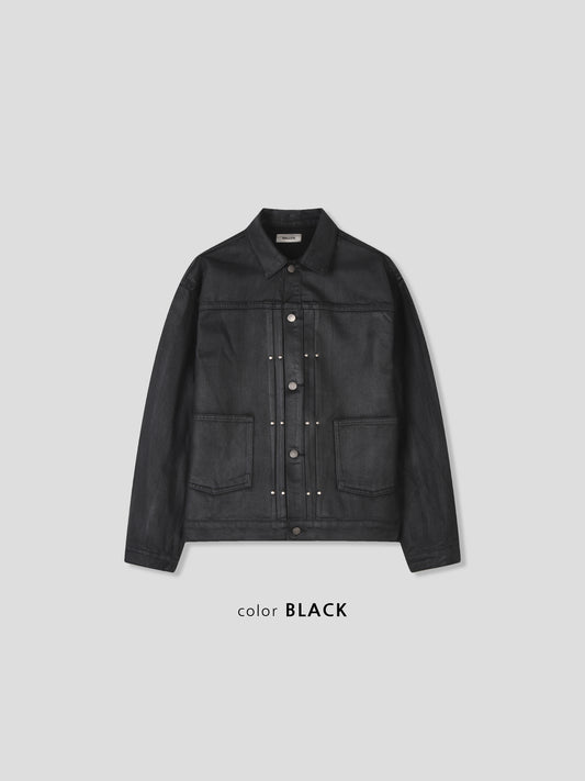 MAGNOLIA Midnight Rivet Waxed Jacket(BLACK) 商品画像1/15