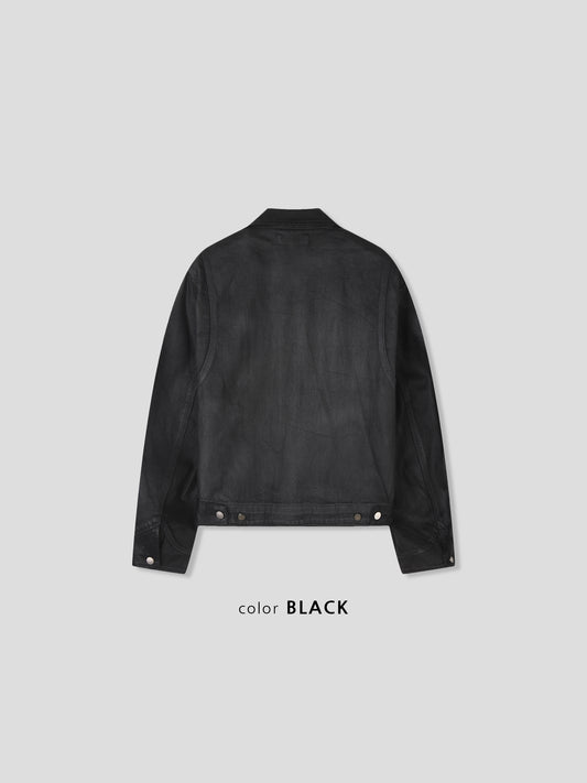 MAGNOLIA Midnight Waxed Zip Jacket(BLACK) 商品画像2/8