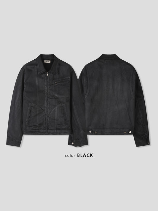 MAGNOLIA Midnight Waxed Zip Jacket(BLACK) 商品画像4/8