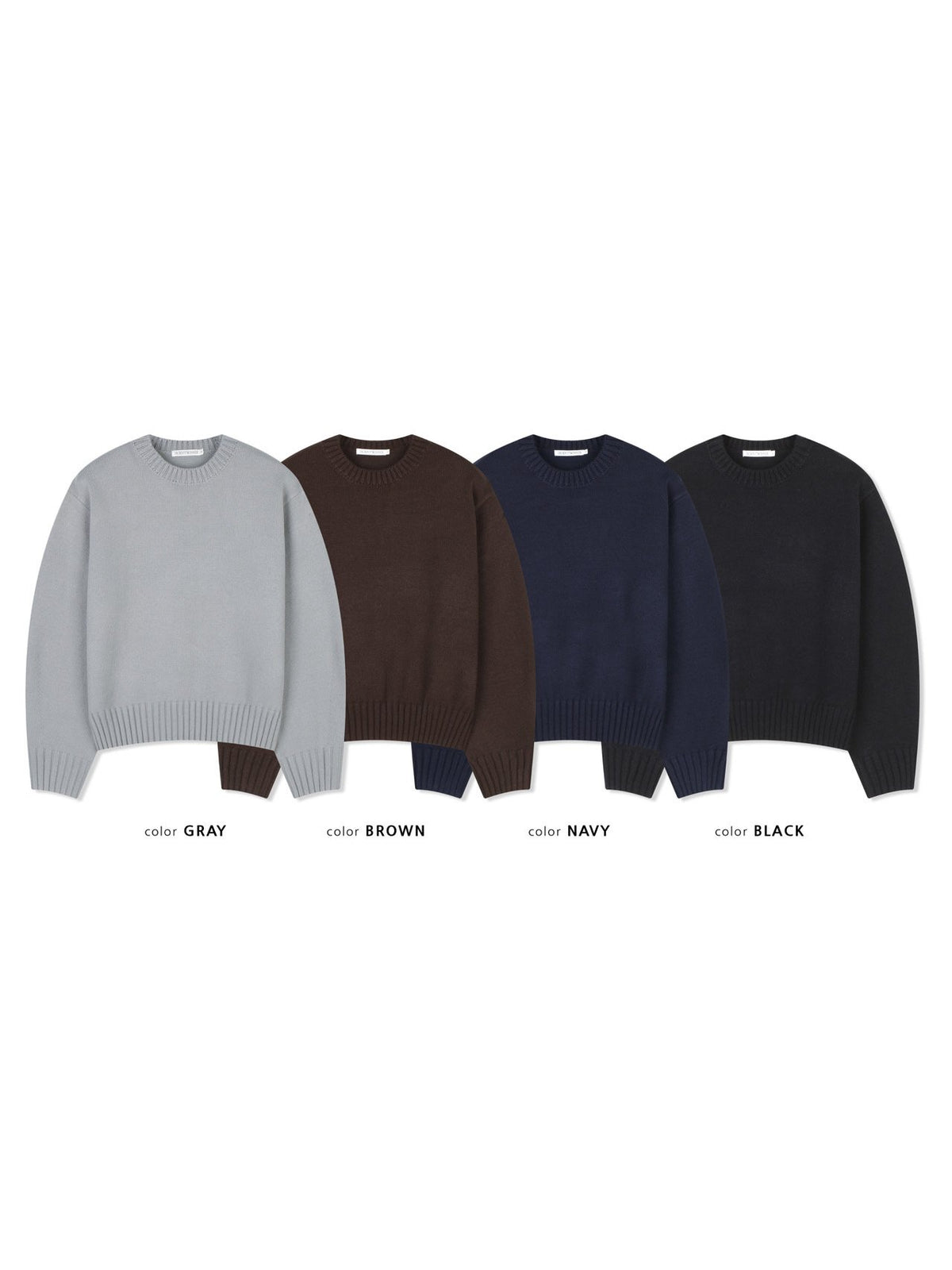 MAGNOLIA Minew Round Knit(GRAY,BROWN,NAVY,BLACK) 商品画像1/12