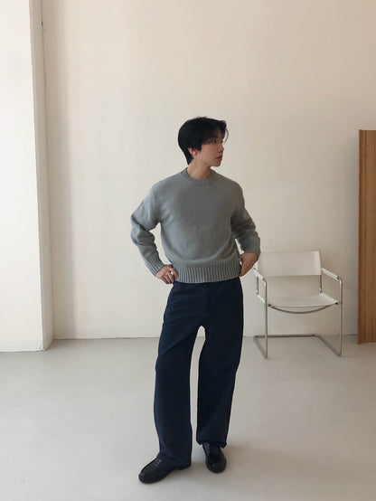 MAGNOLIA Minew Round Knit(GRAY,BROWN,NAVY,BLACK) 商品画像7/12