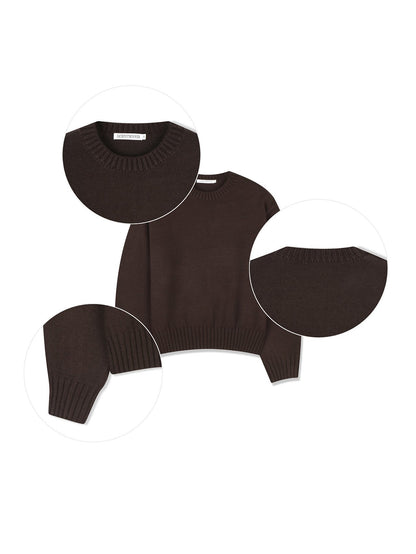 MAGNOLIA Minew Round Knit(GRAY,BROWN,NAVY,BLACK) 商品画像9/12