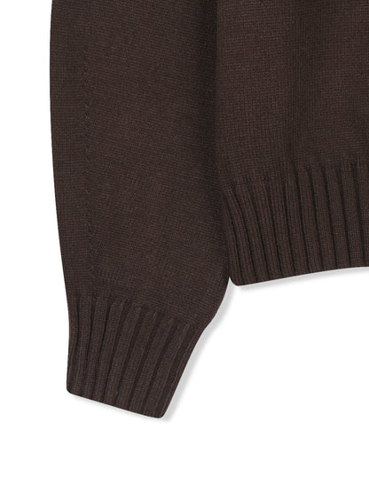 MAGNOLIA Minew Round Knit(GRAY,BROWN,NAVY,BLACK) 商品画像10/12
