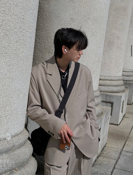 MAGNOLIA Minimal Drape Suit Setup(BLACK,CHARCOAL,BEIGE) 商品画像2/31