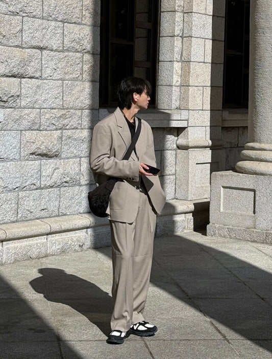 MAGNOLIA Minimal Drape Suit Setup(BLACK,CHARCOAL,BEIGE) 商品画像5/31