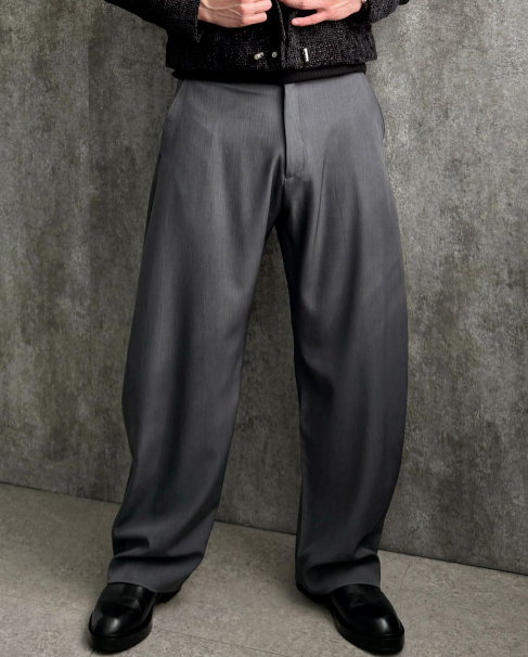 MAGNOLIA Minimal Drape Wide Slacks(GRAY,BLACK,NAVY) 商品画像1/18