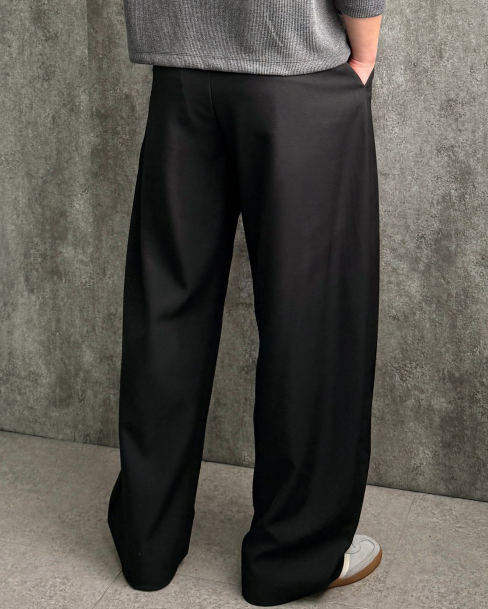 MAGNOLIA Minimal Drape Wide Slacks(GRAY,BLACK,NAVY) 商品画像2/18