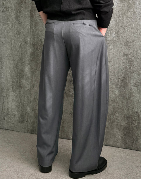 MAGNOLIA Minimal Drape Wide Slacks(GRAY,BLACK,NAVY) 商品画像5/18