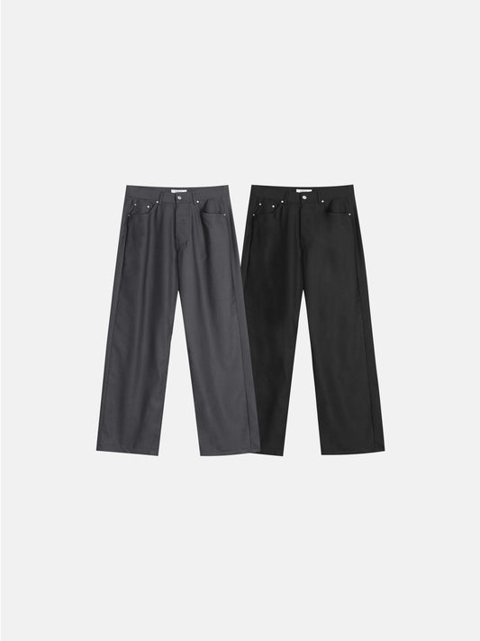 MAGNOLIA Minimal Wide Straight Pants(GRAY,BLACK) 商品画像3/16