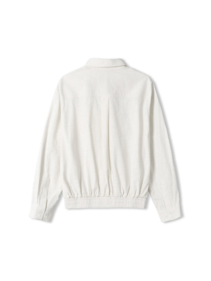 MAGNOLIA Momo Shirt Blouson & String Pants Setup(IVORY, NAVY) 商品画像5/18