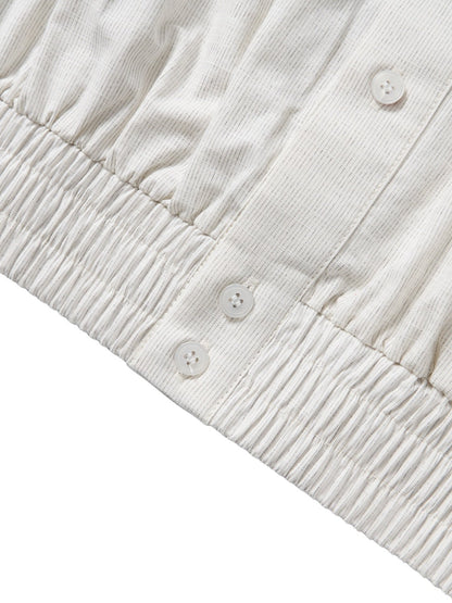 MAGNOLIA Momo Shirt Blouson & String Pants Setup(IVORY, NAVY) 商品画像8/18