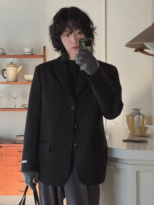 MAGNOLIA Most Wool Blazer(BEIGE,BLACK) 商品画像2/14