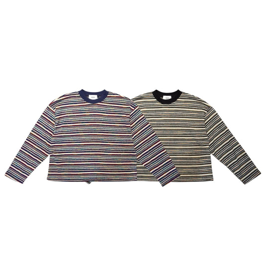 VOID Multi Stripe Cropped Long Sleeve Tee colors