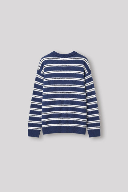 MAGNOLIA Multi Stripe Hairy Knit(BLUE,GRAY,BLACK) 商品画像2/9