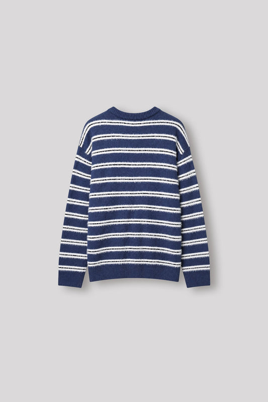 MAGNOLIA Multi Stripe Hairy Knit(BLUE,GRAY,BLACK) 商品画像2/9