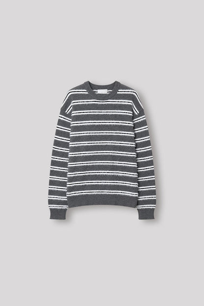MAGNOLIA Multi Stripe Hairy Knit(BLUE,GRAY,BLACK) 商品画像3/9