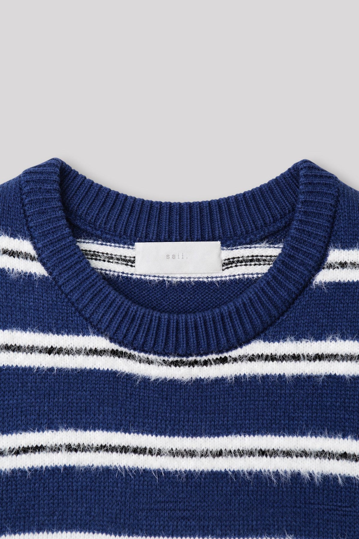 MAGNOLIA Multi Stripe Hairy Knit(BLUE,GRAY,BLACK) 商品画像4/9