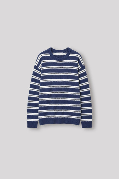 MAGNOLIA Multi Stripe Hairy Knit(BLUE,GRAY,BLACK) 商品画像2/11