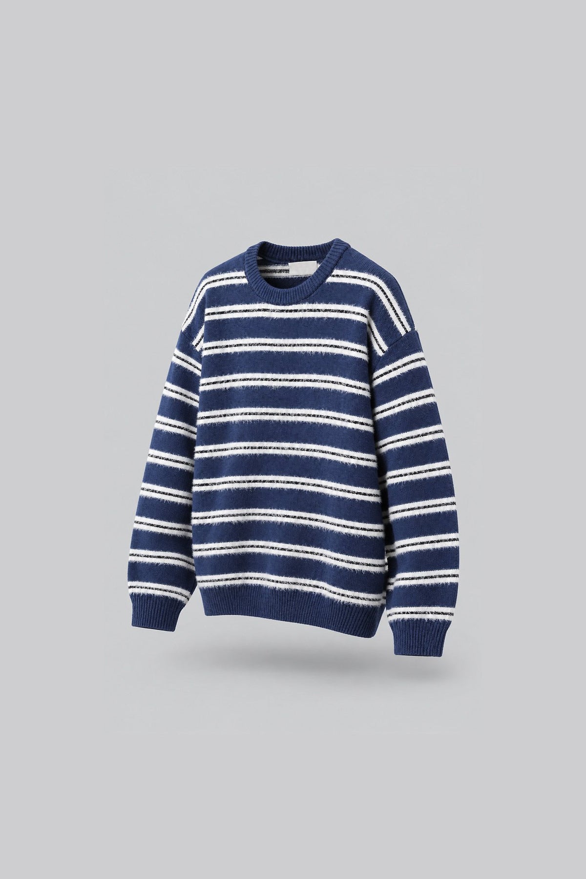 MAGNOLIA Multi Stripe Hairy Knit(BLUE,GRAY,BLACK) 商品画像6/11