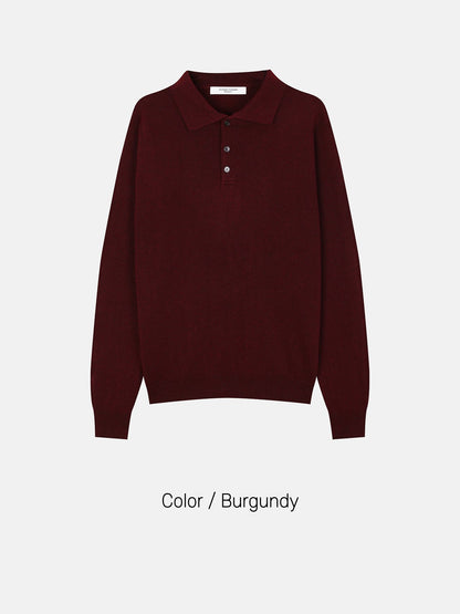 MAGNOLIA Musk Collar Knit(BURGUNDY,CHARCOAL,BLACK) 商品画像2/6