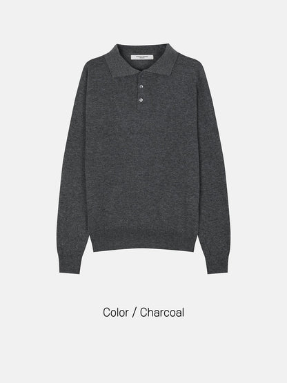 MAGNOLIA Musk Collar Knit(BURGUNDY,CHARCOAL,BLACK) 商品画像4/6