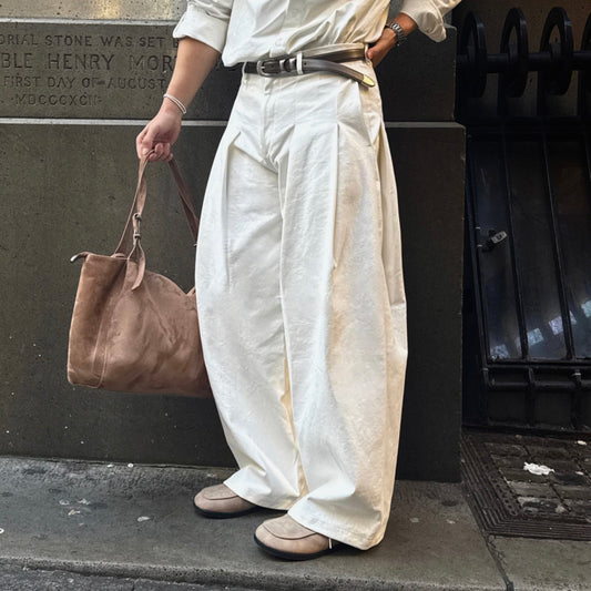 MAGNOLIA Neutral Wide Slacks(BLACK,IVORY,BROWN,CHARCOAL) 商品画像2/53