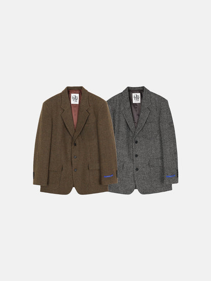 MAGNOLIA Newman Herringbone Wool Jacket(BROWN,CHARCOAL) 商品画像1/5