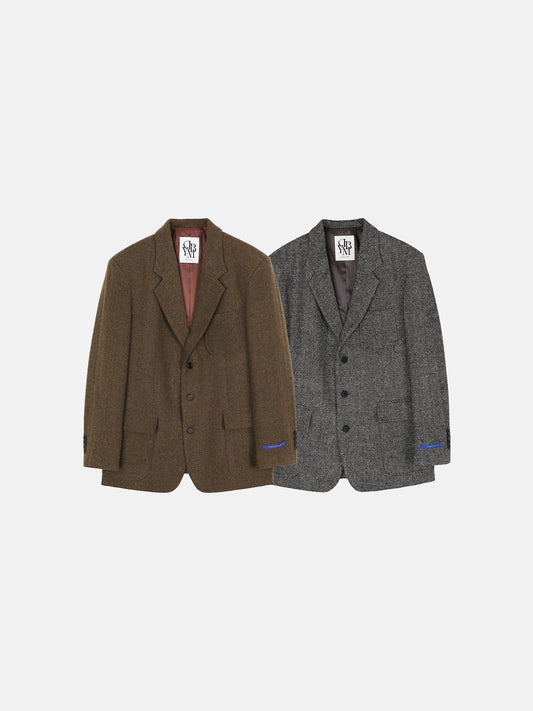 MAGNOLIA Newman Herringbone Wool Jacket(BROWN,CHARCOAL) 商品画像1/5