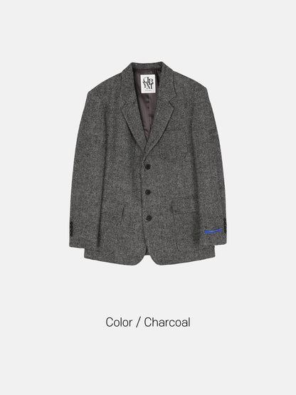 MAGNOLIA Newman Herringbone Wool Jacket(BROWN,CHARCOAL) 商品画像4/5
