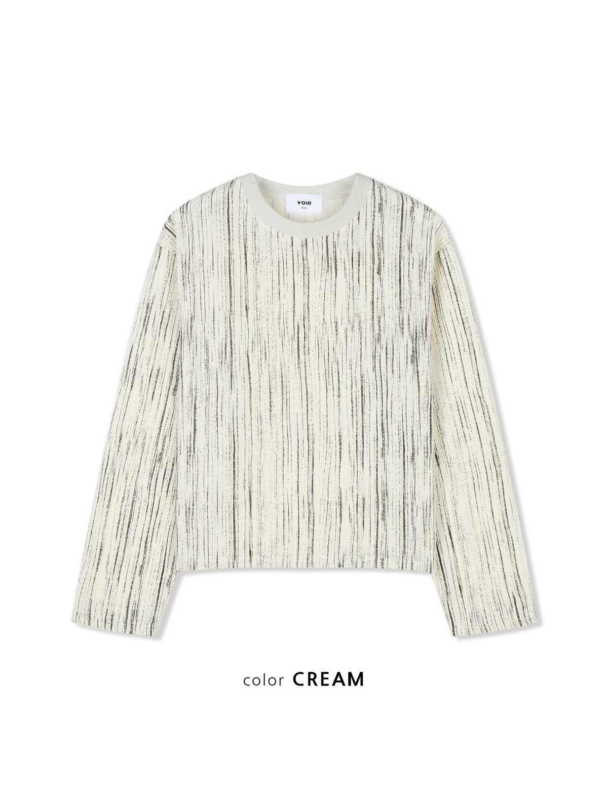 MAGNOLIA Nix Streak Ribbed Long Sleeve Tee(CREAM,GRAY,BLACK) 商品画像2/9
