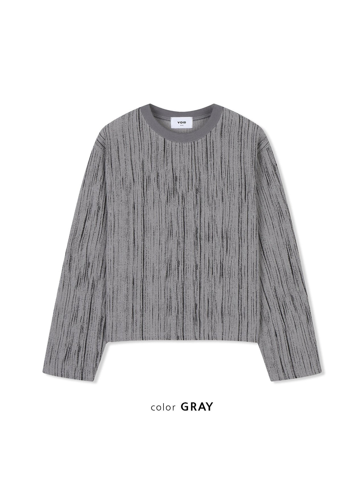 MAGNOLIA Nix Streak Ribbed Long Sleeve Tee(CREAM,GRAY,BLACK) 商品画像3/9