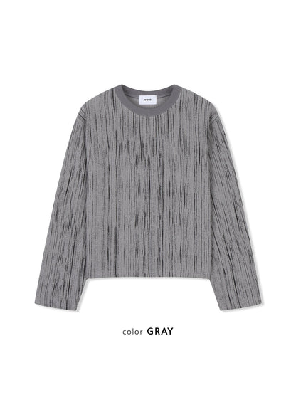 MAGNOLIA Nix Streak Ribbed Long Sleeve Tee(CREAM,GRAY,BLACK) 商品画像3/9