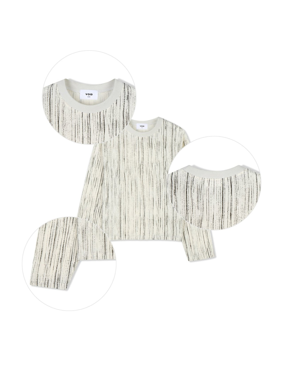 MAGNOLIA Nix Streak Ribbed Long Sleeve Tee(CREAM,GRAY,BLACK) 商品画像7/9
