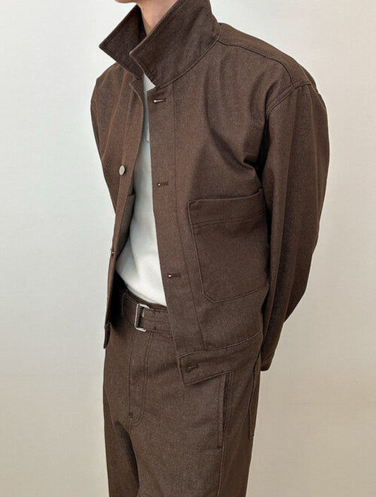 MAGNOLIA Non-Fade Cropped Denim Setup(GRAY,NAVY,BROWN) 商品画像9/16