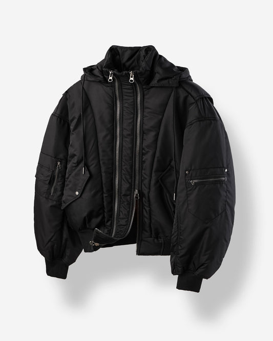 MAGNOLIA Novad Double Hood Padding Jacket(BLACK) 商品画像1/12