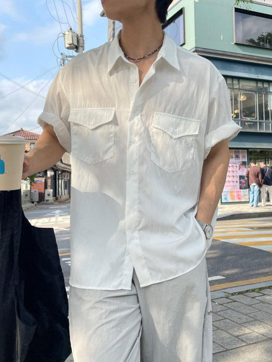 MAGNOLIA Ocean Two Pocket Western Shirt(GRAY,BLACK) 商品画像2/22
