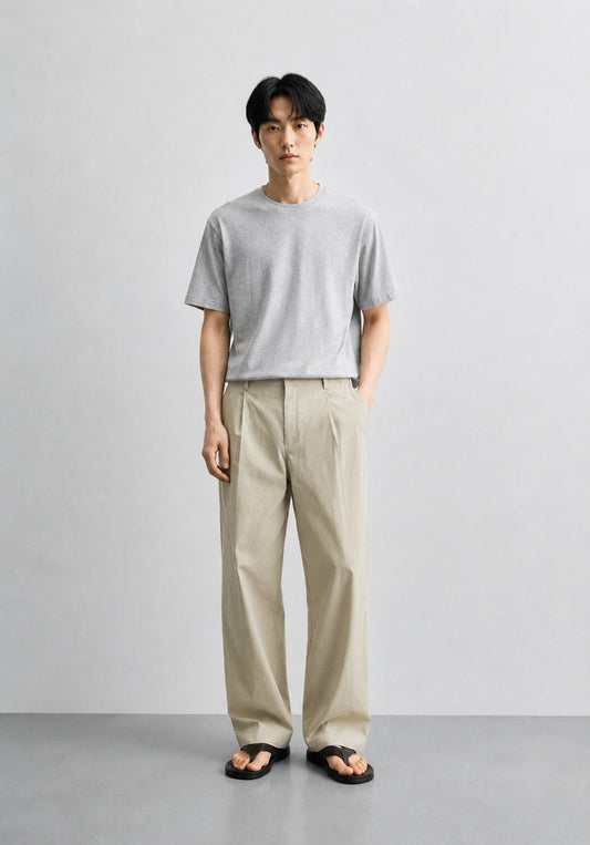 MAGNOLIA Or One-Tuck Chino Pants(BEIGE,CHARCOAL,BROWN) 商品画像2/16