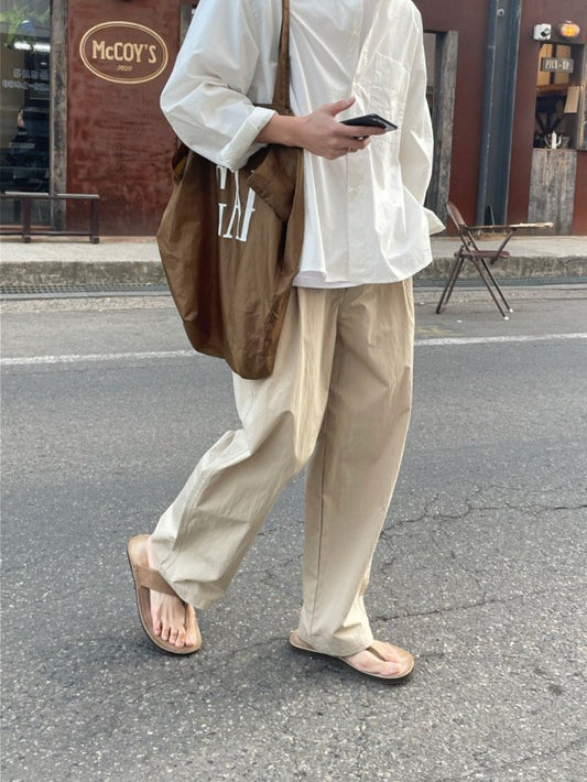 MAGNOLIA Or One-Tuck Chino Pants(BEIGE,CHARCOAL,BROWN) 商品画像9/16