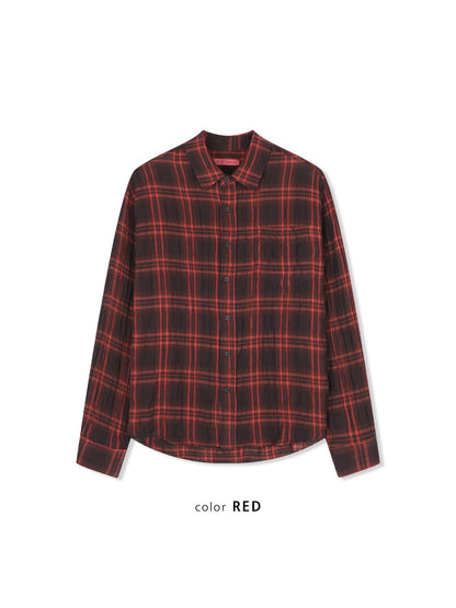 MAGNOLIA Our Pigment Check Shirt(RED,BLACK) 商品画像12/19