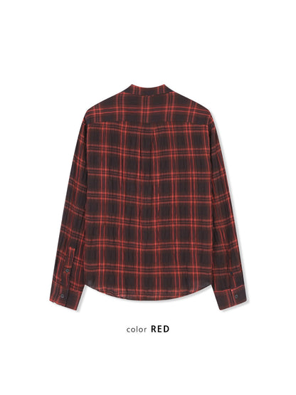 MAGNOLIA Our Pigment Check Shirt(RED,BLACK) 商品画像13/19
