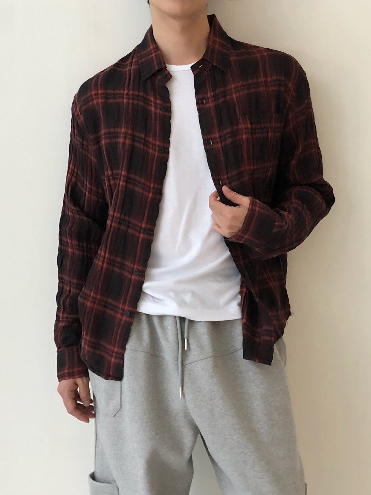 MAGNOLIA Our Pigment Check Shirt(RED,BLACK) 商品画像1/19
