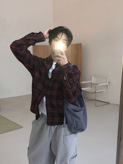 MAGNOLIA Our Pigment Check Shirt(RED,BLACK) 商品画像10/19