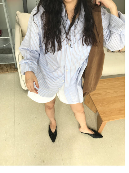 MAGNOLIA Oversized Stripe Shirt 韓国メンズファッション 02