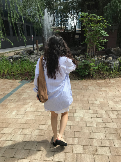 MAGNOLIA Oversized Stripe Shirt 韓国メンズファッション 11