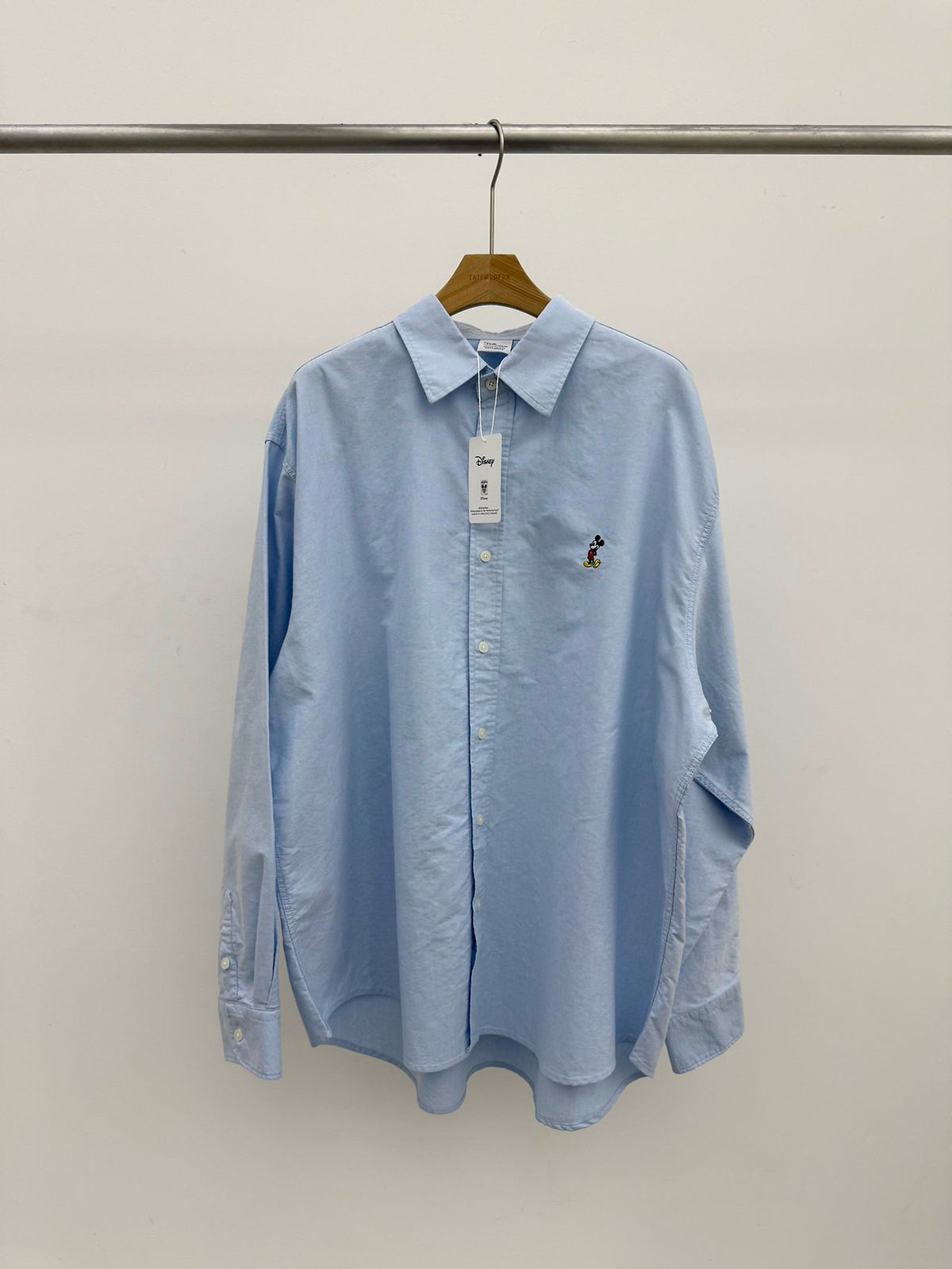 MAGNOLIA Oxford Embroidered Shirt(WHITE,SKY BLUE) 商品画像2/9