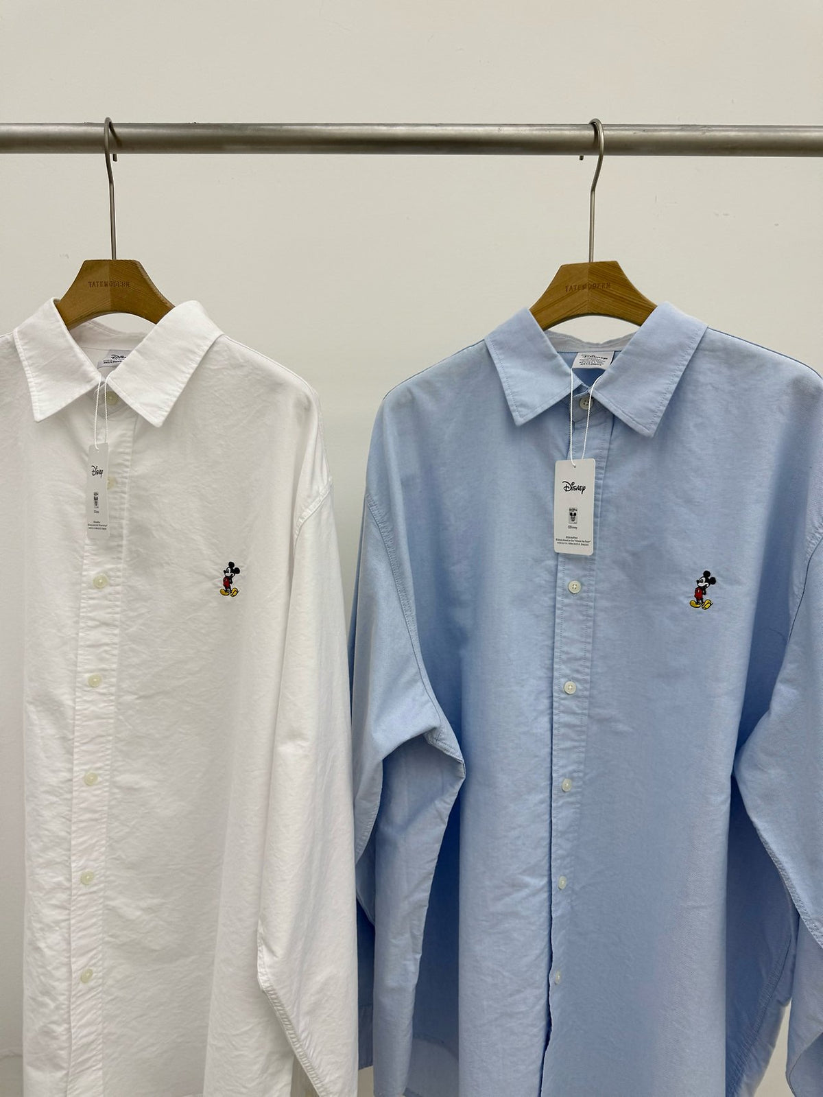 MAGNOLIA Oxford Embroidered Shirt(WHITE,SKY BLUE) 商品画像5/9