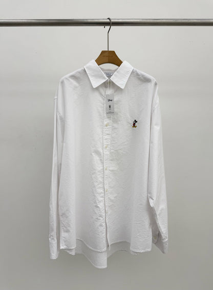 MAGNOLIA Oxford Embroidered Shirt(WHITE,SKY BLUE) 商品画像6/9