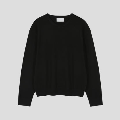 MAGNOLIA Passive Sewing Round Knit(IVORY,MELANGE GRAY,PURPLE,BLACK) 商品画像12/27