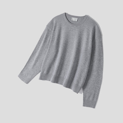 MAGNOLIA Passive Sewing Round Knit(IVORY,MELANGE GRAY,PURPLE,BLACK) 商品画像19/27